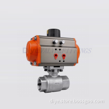 Stainless Steel 2 Piece Ball Valve Acting-Pneumatic